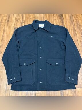 Miller Ranch By Cinch Navy Blue Wool Ranch Jacket Western Mens Large DWJ2008003